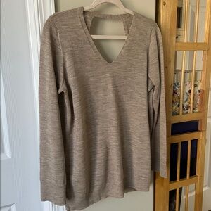 Eileen Fisher open back alpaca sweater